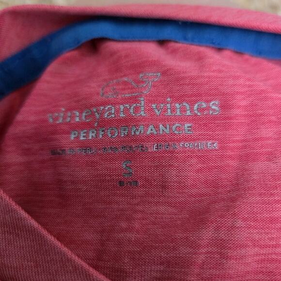 Vineyard Vines Performance Shirt Small Red Active Golf Polyester Outdoor OTG Men - Picture 4 of 7